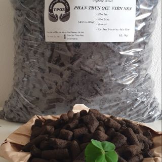 Phân trùn quế ép viên tan chậm- Túi 3kg