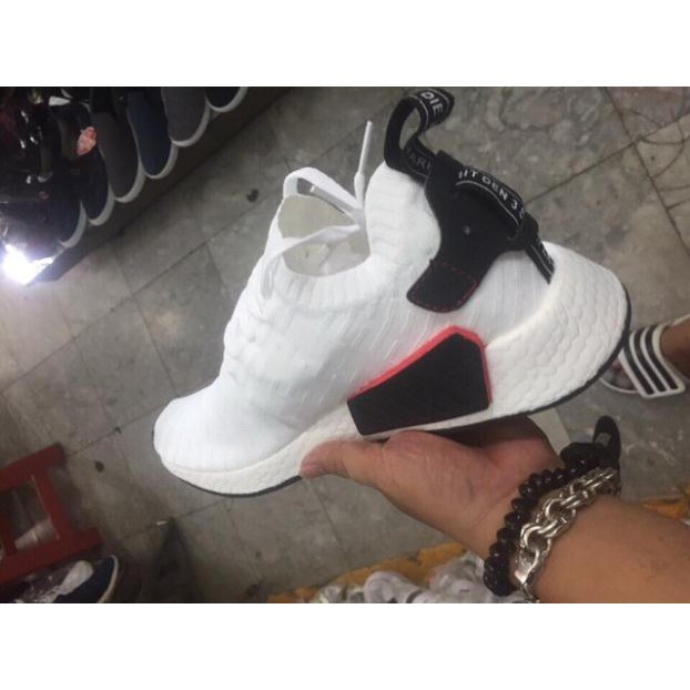 ( Deal 11-11) (Xả Hàng Đón 2020). GIẦY THỂ THAO Sneaker NMD R2 WHITE BLACK ": hàng Chuẩn :