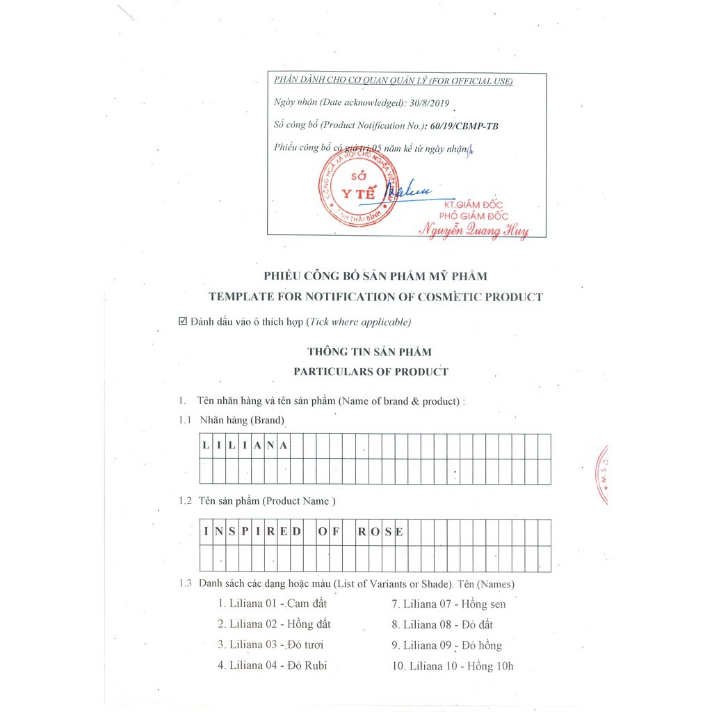 Son lì Liliana Inspired of Rose 6 màu - Son lì, không chì, lâu trôi, nhiều dưỡng, không gây khô môi - Vườn Mỹ Phẩm | BigBuy360 - bigbuy360.vn