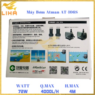 Máy Bơm Atman AT-106S (72W-4000L/H-4M) - Bơm Nước Bể Cá