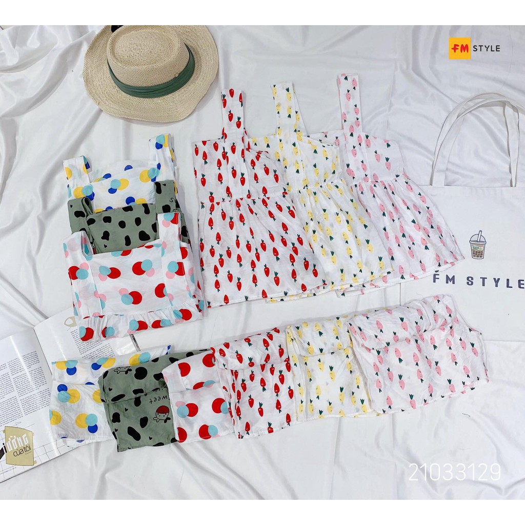 [Mã ONLIFM10 giảm 10% tối đa 50k đơn 250k]_Đồ bộ đũi bbd 2 dây bang_FM Style_21033129 | BigBuy360 - bigbuy360.vn