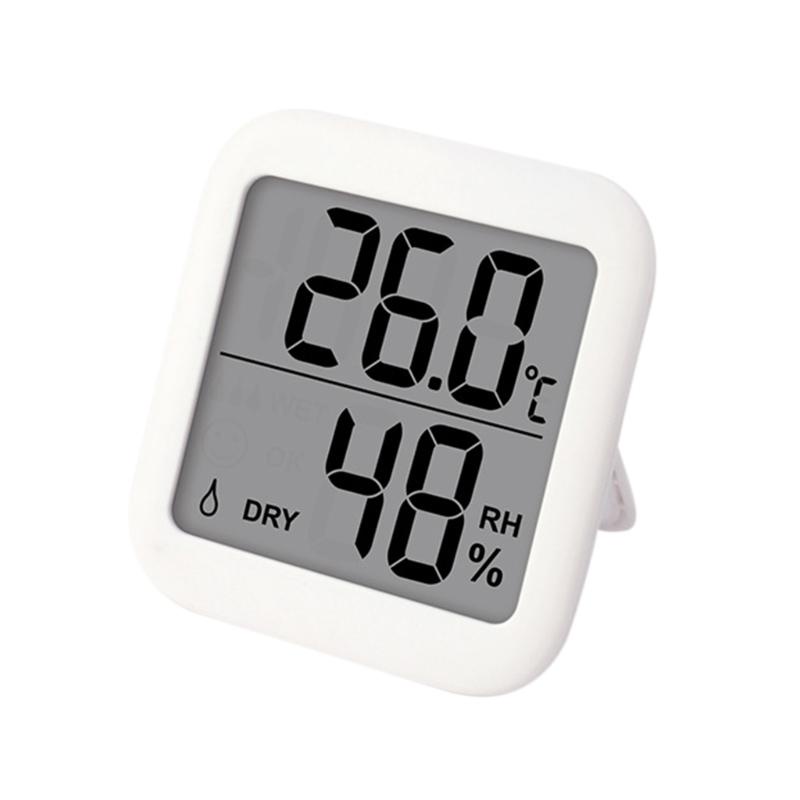 Nhiệt Kế Điện Tử Màn Hình LCD Cỡ Lớn Tiện Lợi °C/°F Đồng Hồ Đo Nhiệt Độ Và Độ Ẩm Trong Nhà