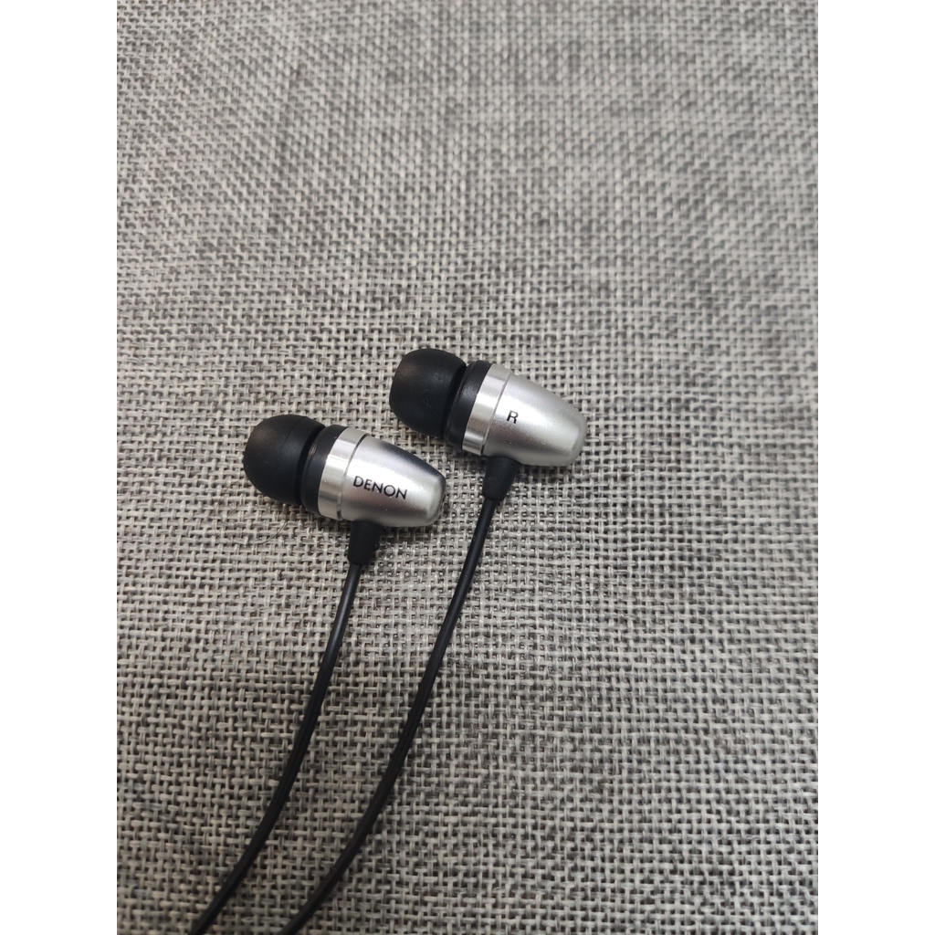 Puki shop / Tai nghe nhét tai denon c700 nobox tặng dây da quấn cố định tai nghe - Hàng chính hãng - Ảnh Thật Tự Chụp