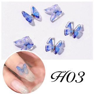 Miếng Dán Trang Trí Móng Tay Hình Bướm 3D DIY