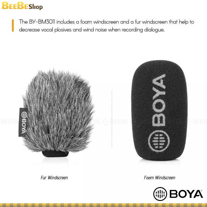 BOYA BY BM3011 - Micro Thu Âm Quay Phim Máy Ảnh, Smartphone, Compact Shotgun Microphone