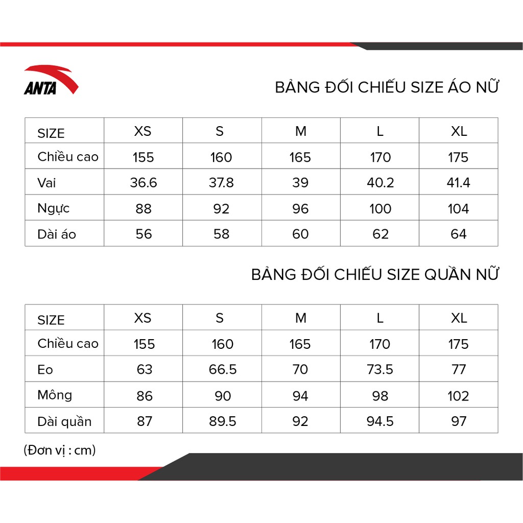 Áo thể thao nữ Anta 86947156-3