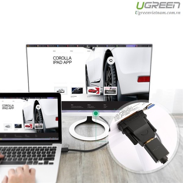 Đầu chuyển đổi DVI 24+1 to HDMI Ugreen 20124 Chính hãng