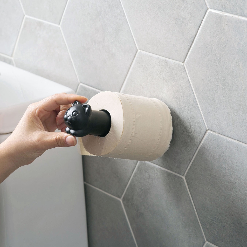 Giá Treo Cuộn Giấy Vệ Sinh Gắn Tường Hình Mèo Dễ Thương