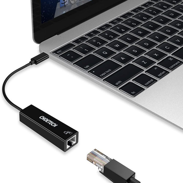 Đầu Chuyển Đổi CHOETECH USB 3.1 Type C Sang RJ-45 10/100/1000 Gigabit Ethernet LAN Cho iMac 2017 MacBook Pro 2017/2016