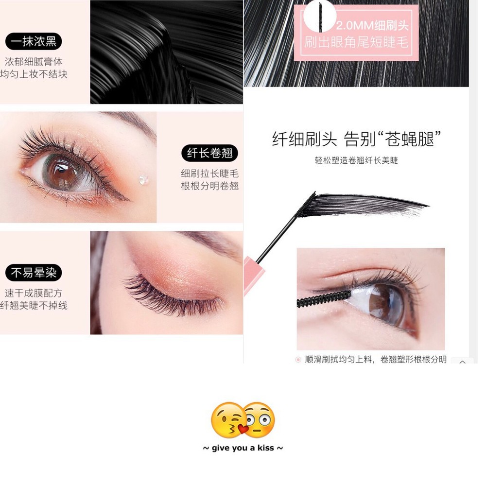 Mascara Uốn Cong Làm Dày Lông Mi Lâu Trôi Kháng Nước Thiết Kế Vỏ Nhiều Màu Sắc Dễ Thương