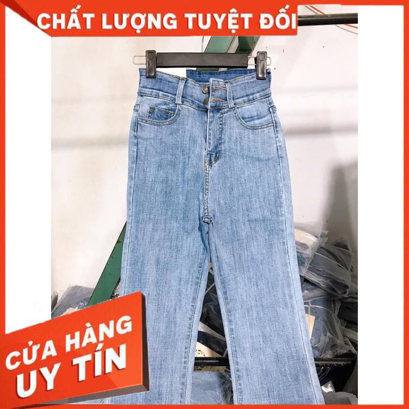 QUẦN JEANS LOE DÁNG DÀI LƯNG CAO 2 NÚT- ảnh thật shop chụp | BigBuy360 - bigbuy360.vn