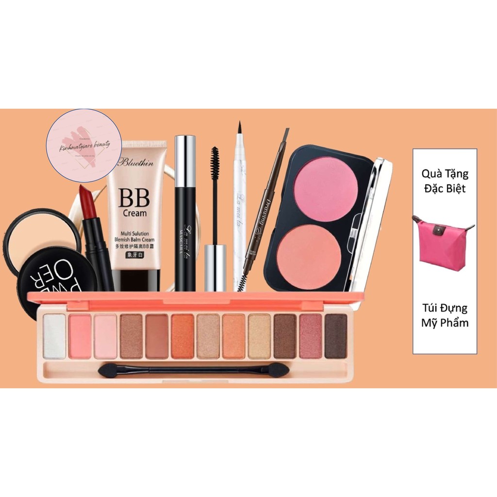 COMBO TRANG ĐIỂM 8 MÓN TIỆN LỢI TẶNG KÈM TÚI ĐỰNG MỸ PHẤM | BigBuy360 - bigbuy360.vn