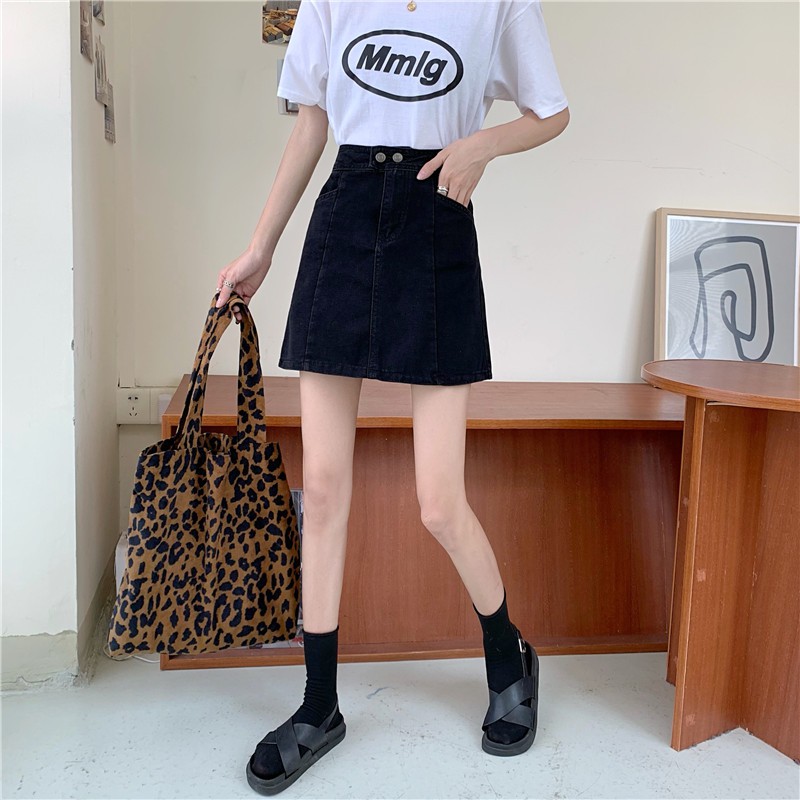 chân váy jean Chữ A Với Thiết Kế Lưng Cao Xinh Xắn Dành Cho Nữ | BigBuy360 - bigbuy360.vn