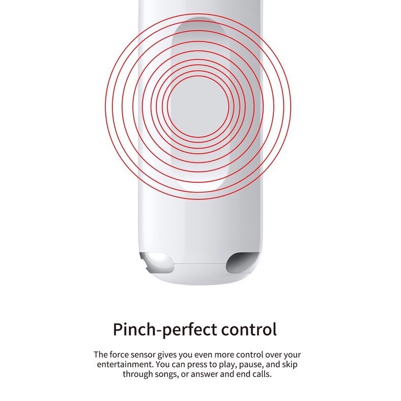 Kiếu dáng tai nghe 2 tai Bluetooth âm thanh nổi, tặng vỏ ốp silicon Cảm biến lực Định vị Đổi tên