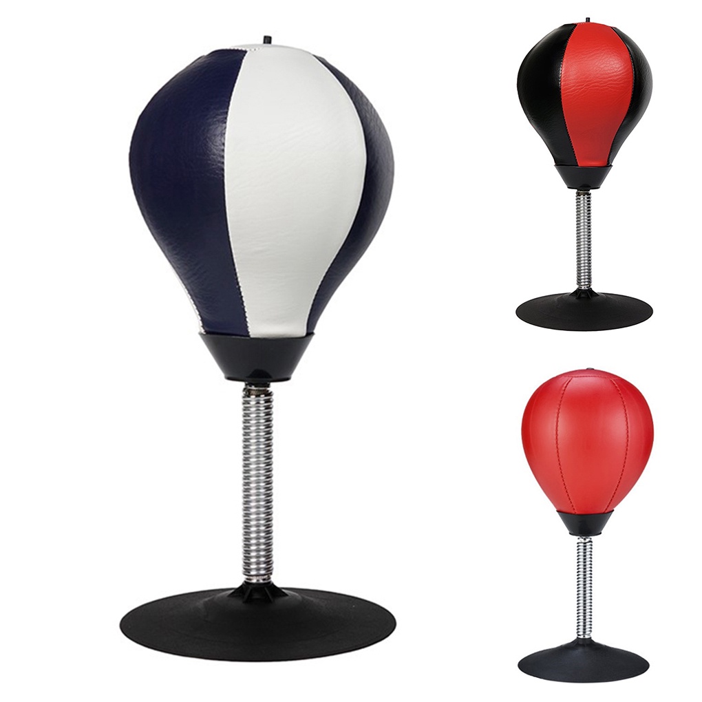 [Mapde] PU Leather Desktop Punching Bag Kids Toy Sports Home Office Stress Relief Table Training Boxing Ball