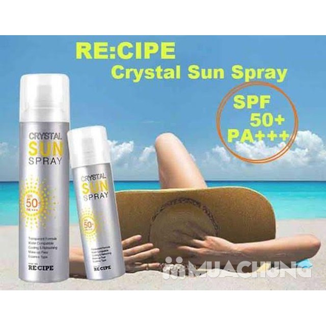 [Hot Hàn Quốc] Kem chống nắng dạng Xịt - Recipe Crystal Sun Spray SPF50 | BigBuy360 - bigbuy360.vn
