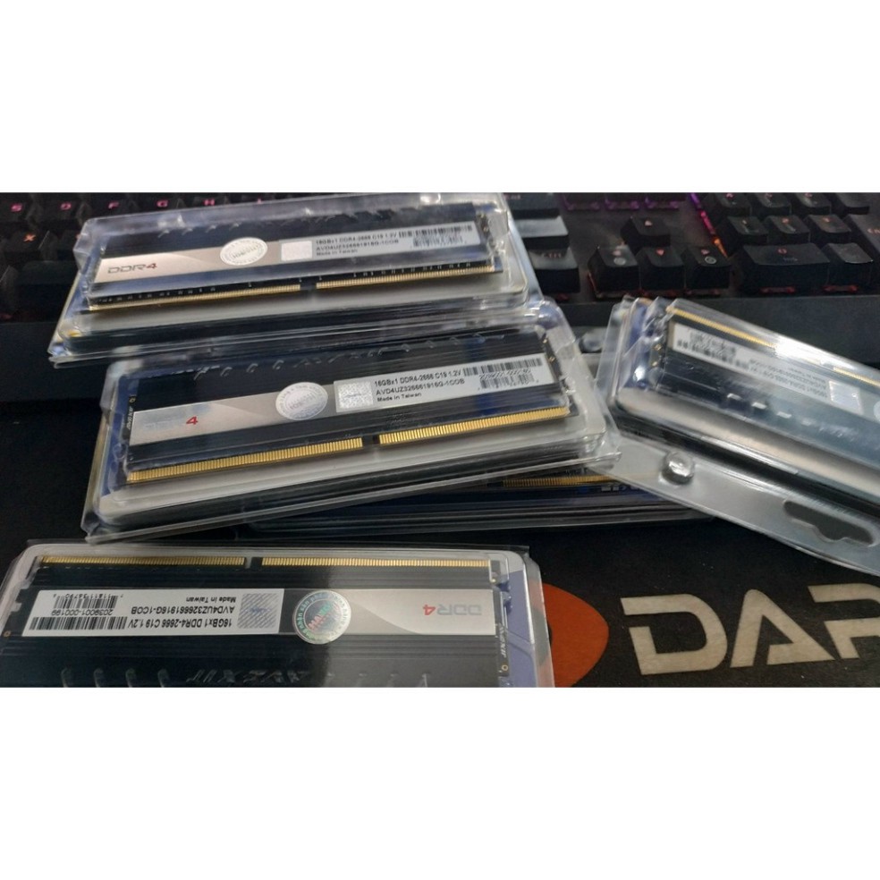 HOT- Bộ nhớ trong Ram Desktop AVEXIR 1COB Blue  16GB  DDR4 2666Mhz - New - BH 36 Tháng