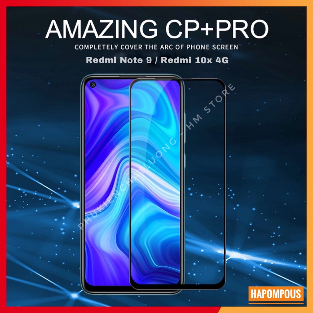 Cường lực Nillkin CP+Pro Redmi Note 9 4G / Redmi 10X (4G), Full màn hình