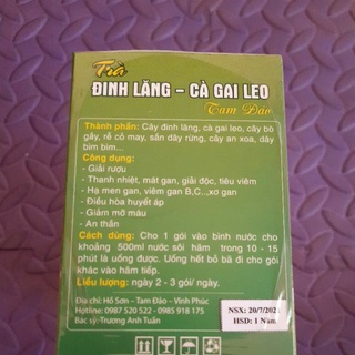 Trà Đinh lăng cà Gaileo