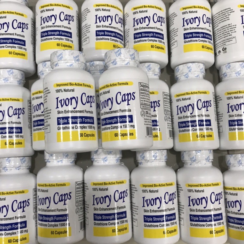 Viên uống trắng da ivory caps viên uống bổ sung Glutathione