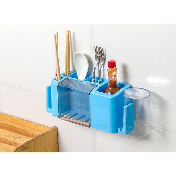 Hộp đựng dụng cụ đánh răng dán tường siêu chắc Toothbrush Box Holder