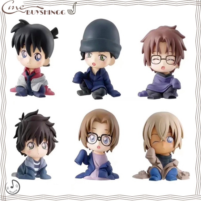 Set 6 Mô Hình Nhân Vật Thám Tử Conan Thế Hệ 7 Sống Động Như Thật