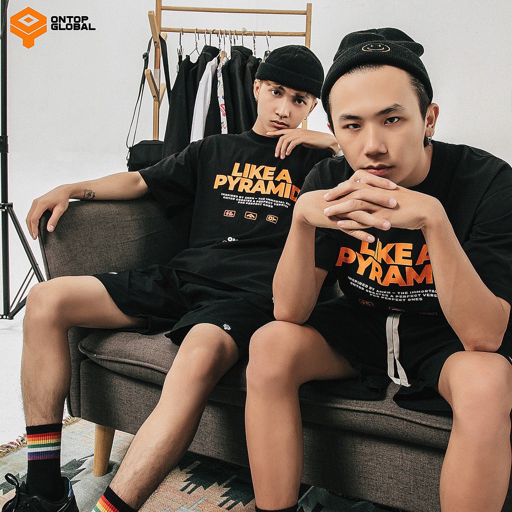 Áo thun local brand chính hãng ONTOP form rộng tay lỡ màu đen - Like A Pyramid | BigBuy360 - bigbuy360.vn