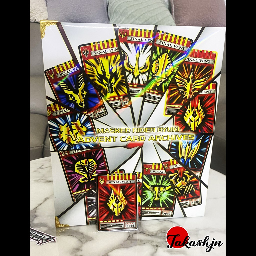 Độc Quyền Phản Quang 7 Màu] Bìa Album sưu tập thẻ Bài Kamen Rider 9 ngăn