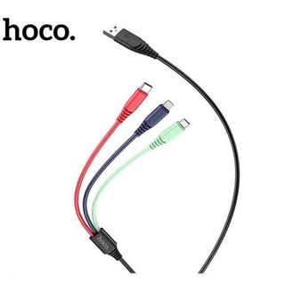 CÁP SẠC NHANH 3A HOCO DU04 chân Lightning/Type-C/Micro