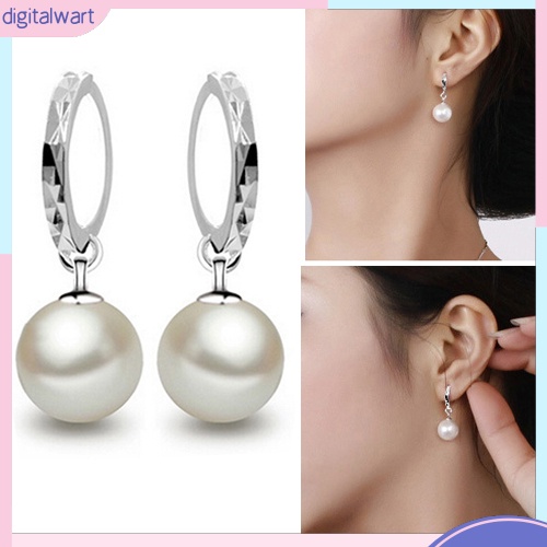 Đôi khuyên tai đính ngọc trai nhân tạo kiểu dáng thời trang