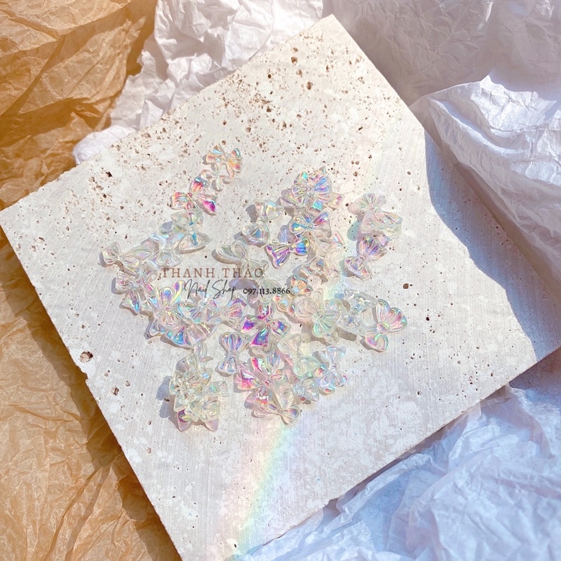 Set charm nơ thỏ tim