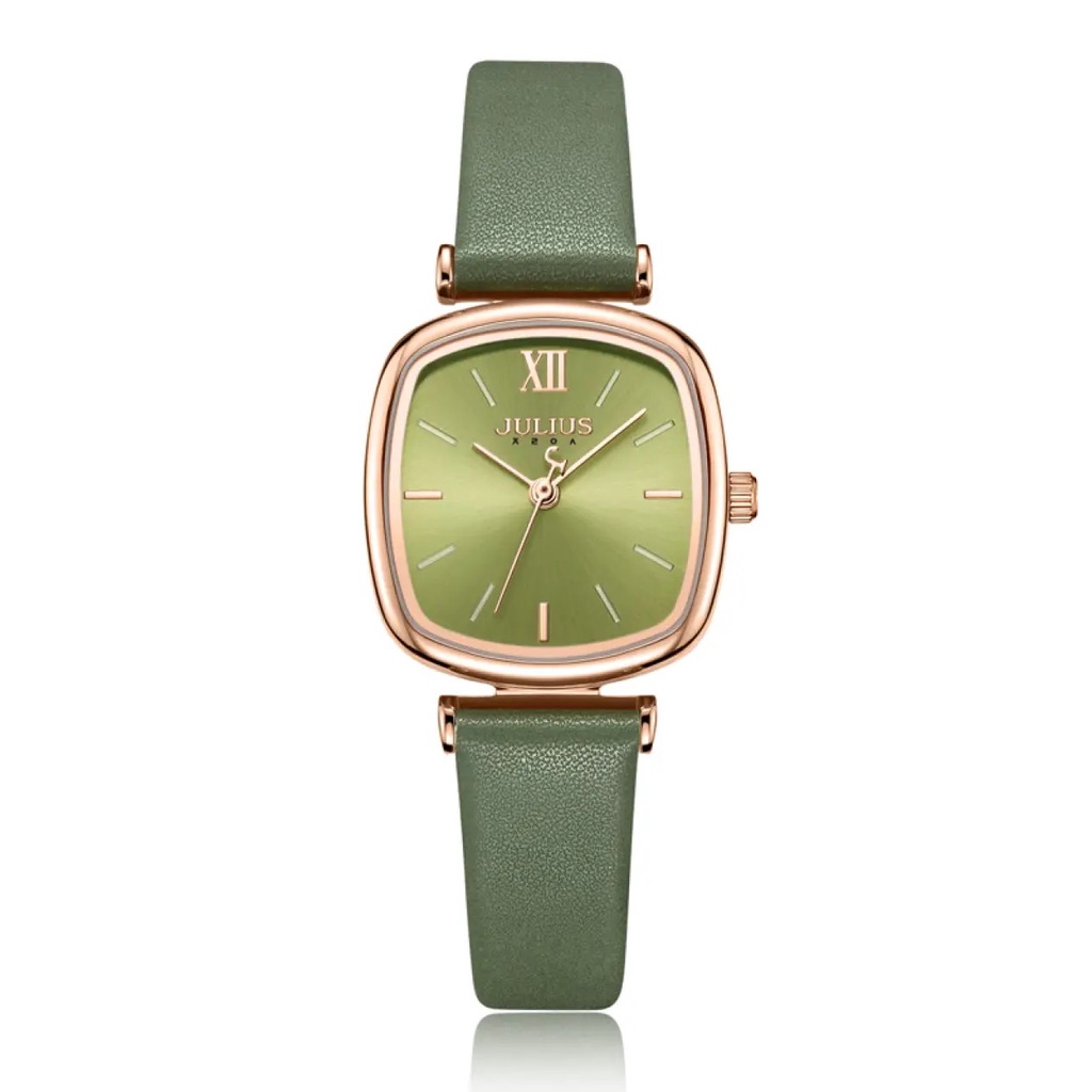 Đồng Hồ Nữ JA-1342B Julius Hàn Quốc Dây Da (Xanh nhạt)