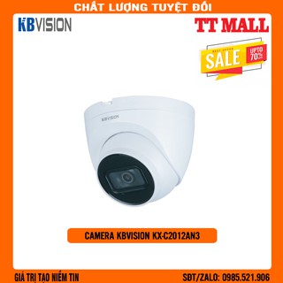 Camera ip dome hồng ngoại 2.0 megapixel kbvision kx-c2012an3 - bảo hành chính hãng 2 năm