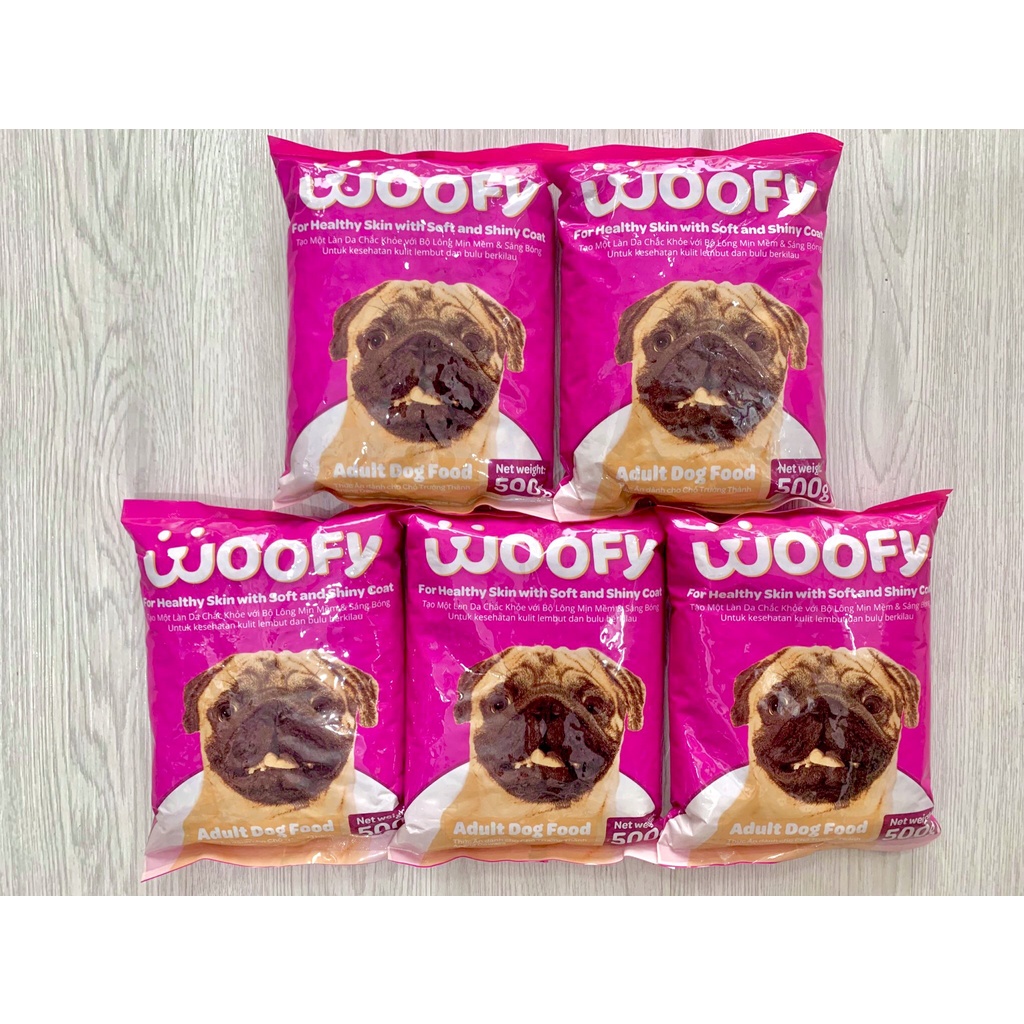 (Combo 5 gói)Thức ăn hạt cho chó trưởng thành gói 500g