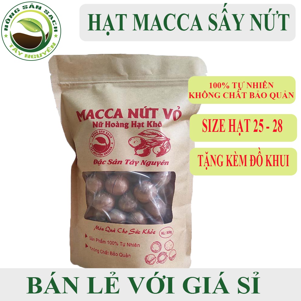 [ GIÁ SỈ] 1kg HẠT MACCA sấy nứt vỏ đắk lắk - hạt mắc ca nứt vỏ - HẠT MACCA - Nông sản sạch Tây Nguyên