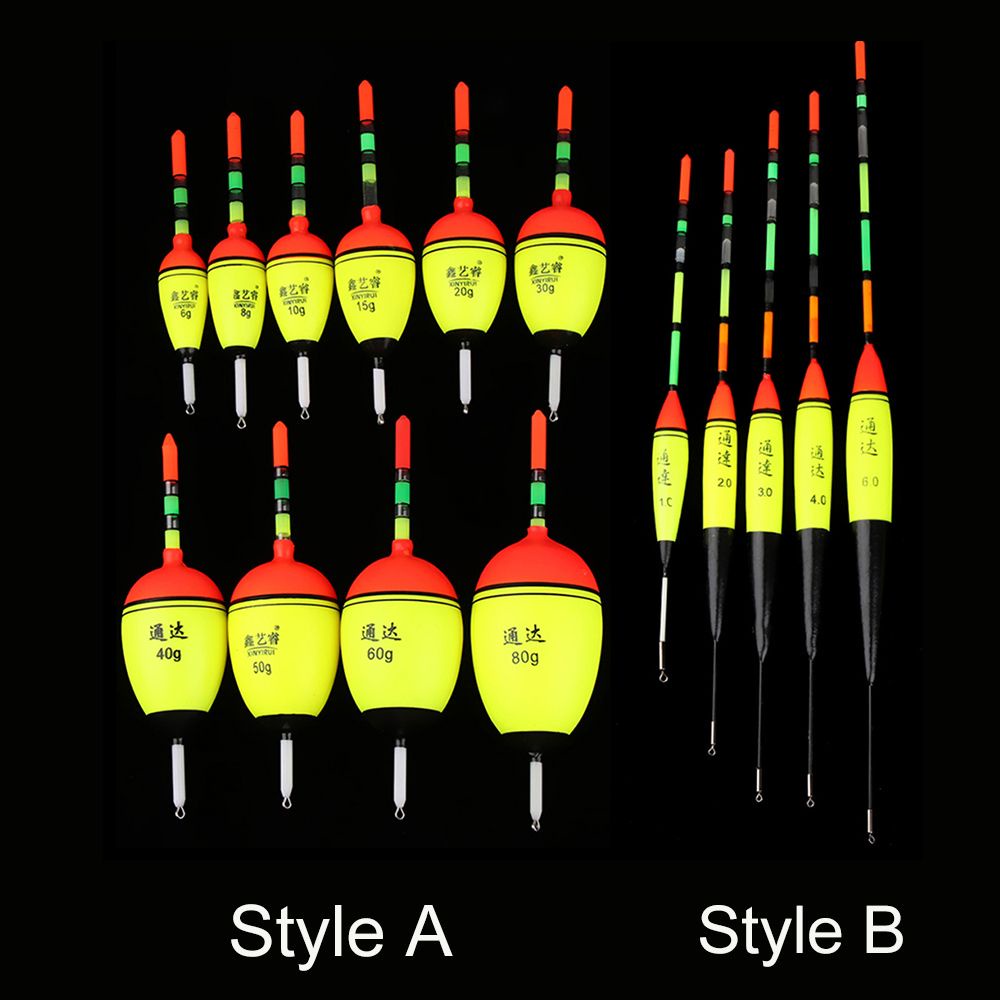 Set 2 phao nổi câu cá phát sáng ban đêm bằng nhựa EVA chất lượng cao