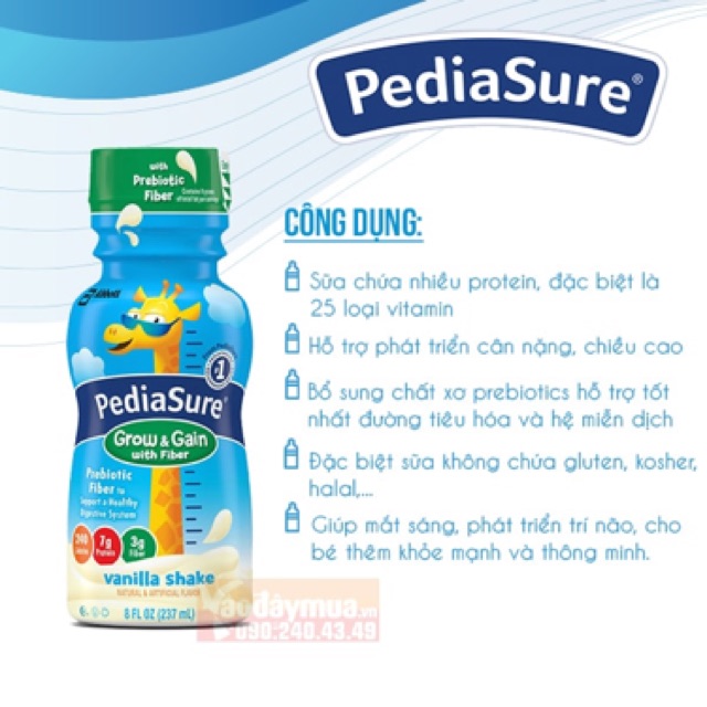 💦 Sữa Pediasure nước bổ xung xơ 💦