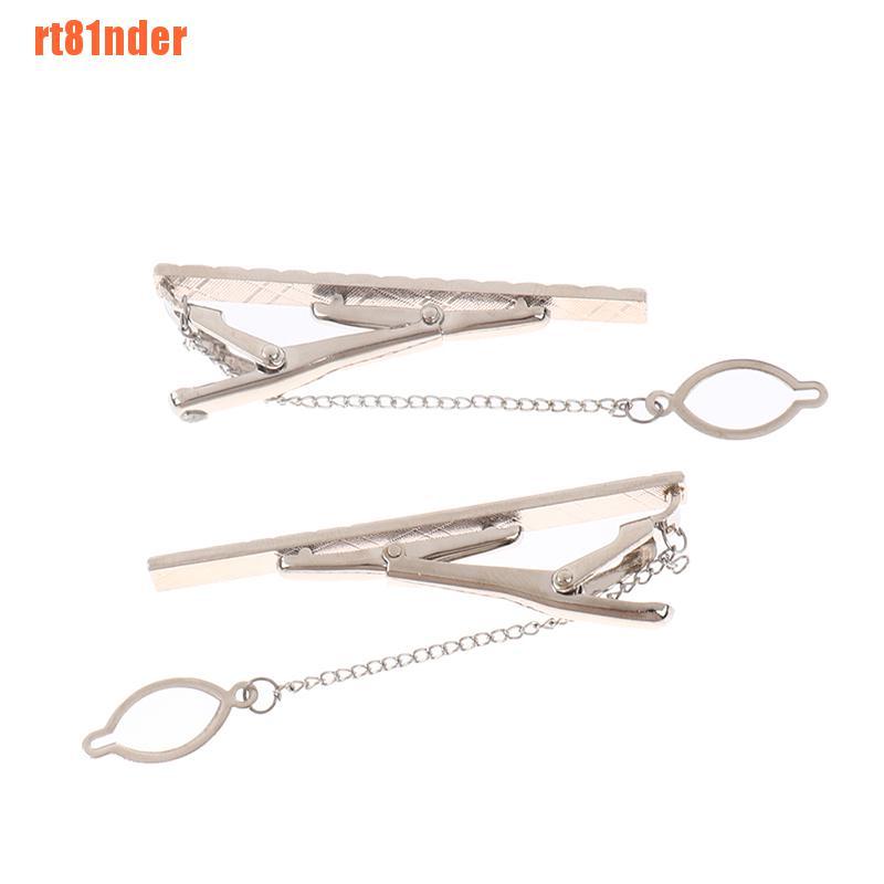 1 Kẹp Cà Vạt Bằng Thép Không Gỉ Màu Bạc Mới Cho Nam