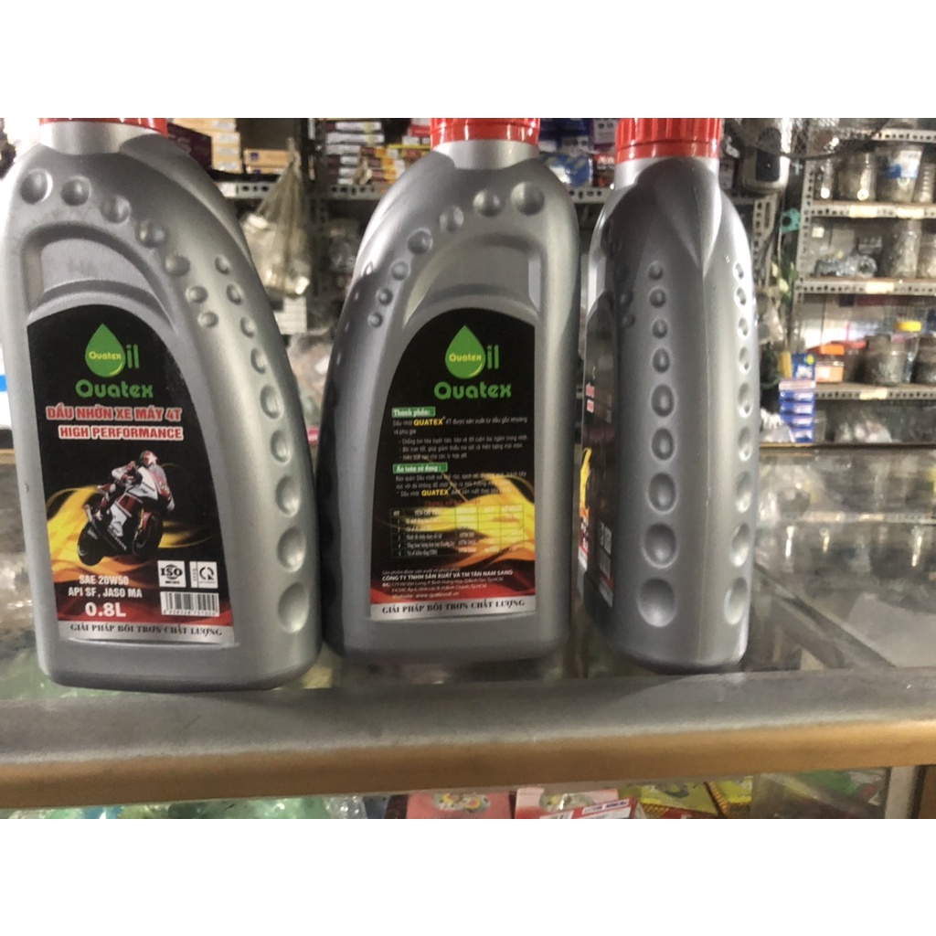 Nhớt giá rẻ QUATEX 4T 20W-50 0.8L cho xe côn tay, xe số