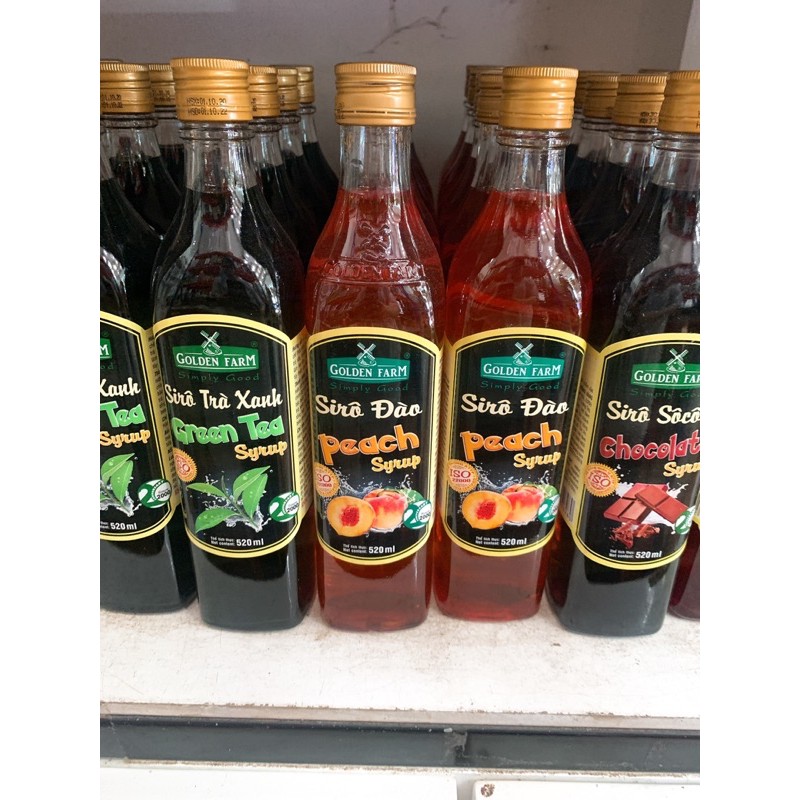 SYRUP/ SIRO GOLDEN FARM ĐỦ MÙI CHAI 520ML