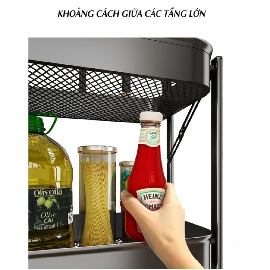 Kệ đựng đồ, kệ spa 3 tầng có bánh xe khóa mở. Kích thước: 77x45x30cm. Sắt sơn tĩnh điện
