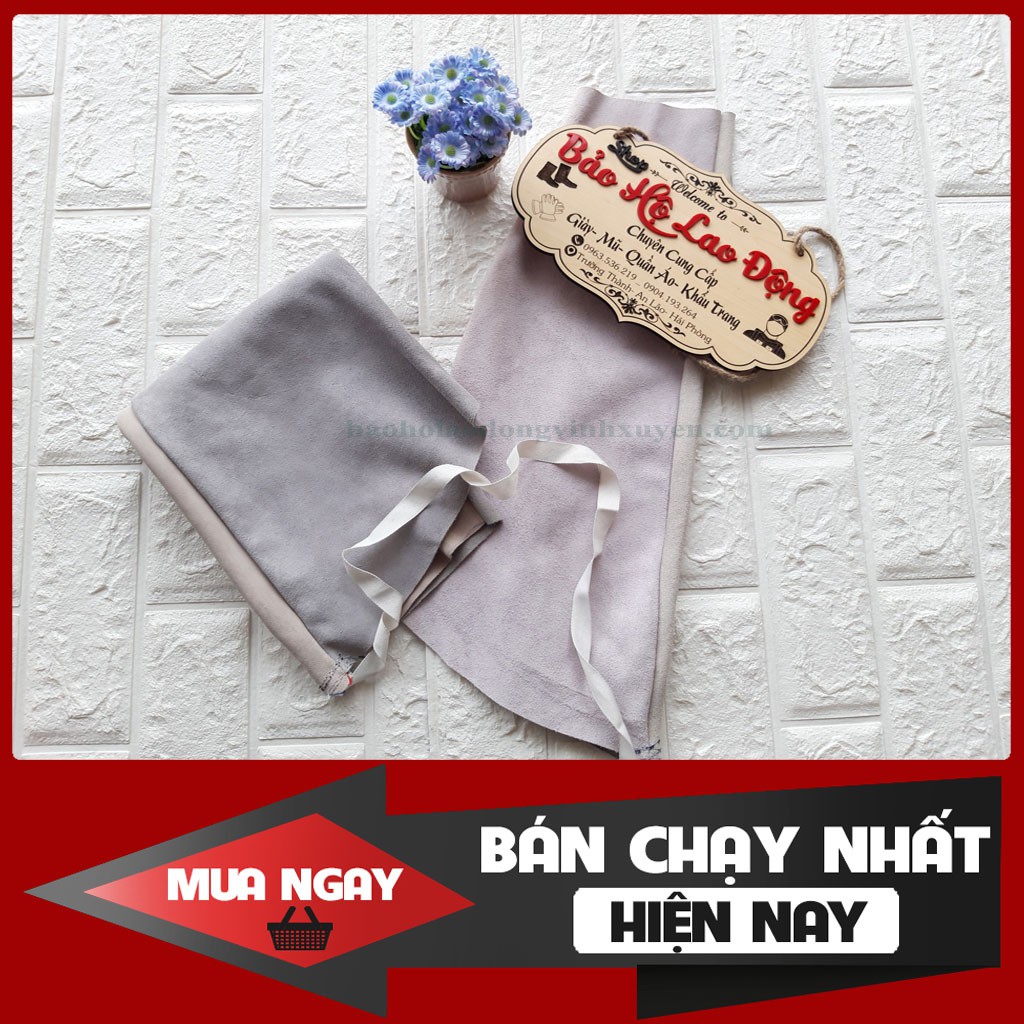 Ống Tay Da Hàn Da Bò Tự Nhiên Chịu Nhiệt Bảo Vệ Tay Thợ Hàn