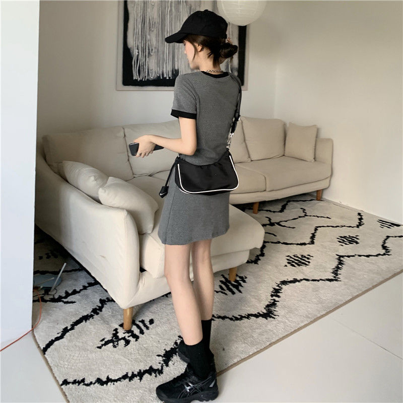 Đầm Thun Ngắn Tay Ôm Dáng Thời Trang Dành Cho Nữ