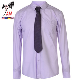 Áo Sơ Mi Nam Dài Tay Pierre Cardin Long Sleeve Shirt Mens With Giorgio Tie Cao Cấp (Pink - UK )