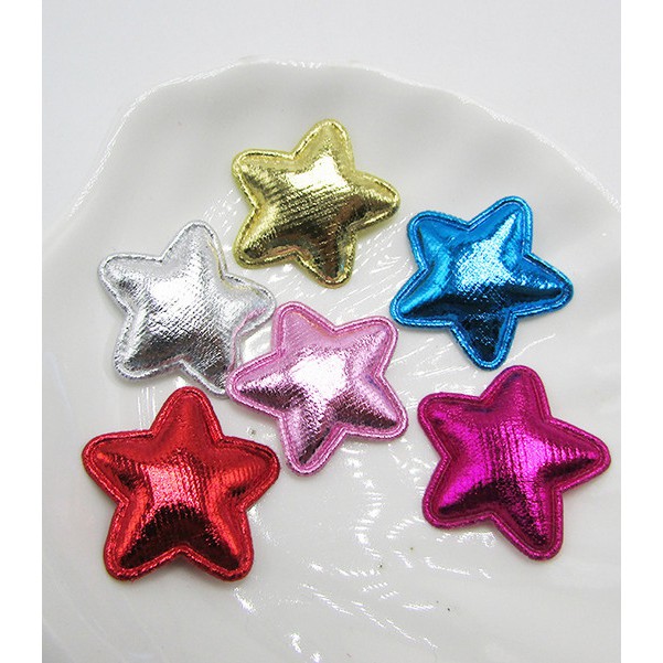 Set 10 Miếng Đệm Bằng PU Hình Ngôi Sao Dùng Trang Trí Quần Áo