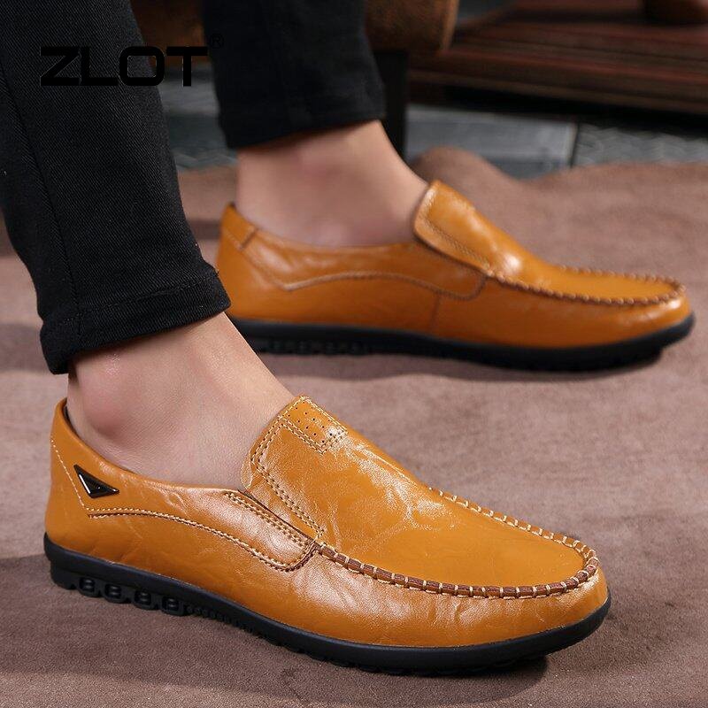 Giày Lười Chất Liệu Da Size Lớn 37-47 Thời Trang 2022 Cho Nam