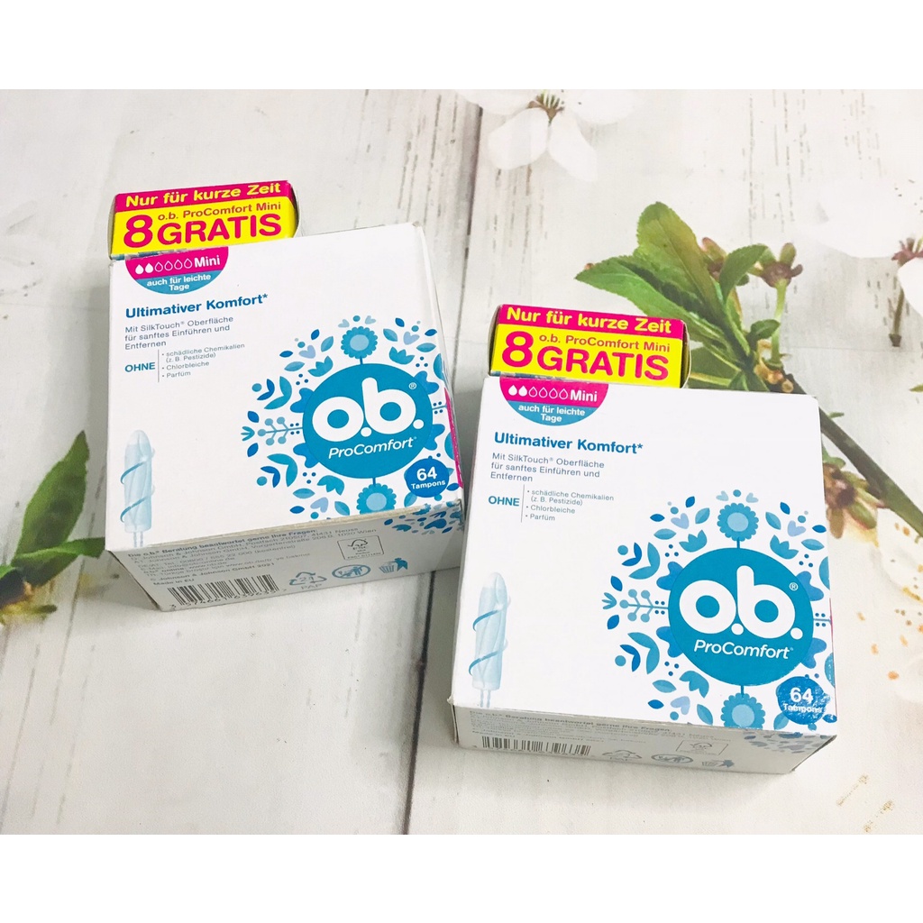 Băng vệ sinh ống nút 2 giọt - Tampon Ob procomfort mini