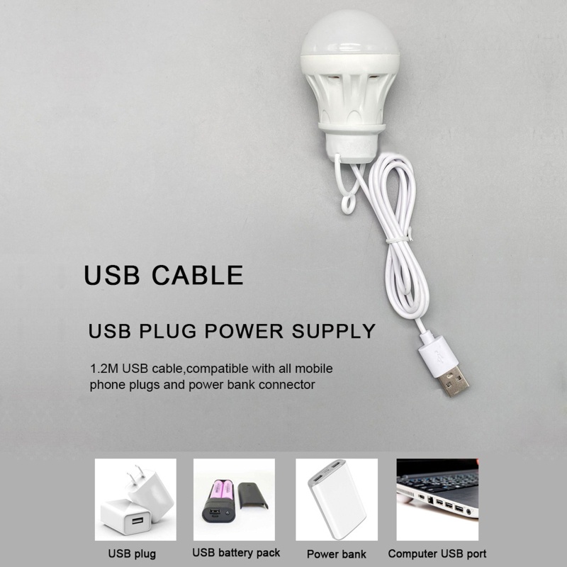 Bóng Đèn Để Bàn 5V Sạc Cổng USB Dùng Cho Học Sinh