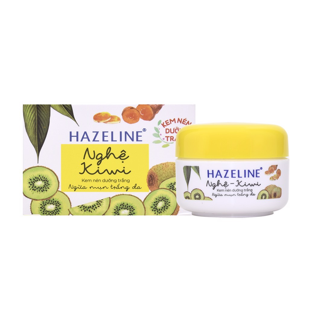 Kem nén dưỡng trắng ngừa mụn Hazeline Nghệ Kiwi 8g