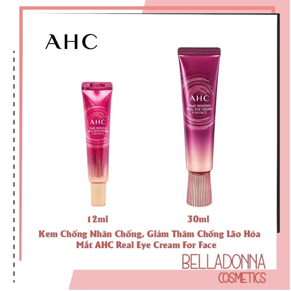 Kem Chống Nhăn, Giảm Thâm Vùng Da Mắt AHC Ageless Real Eye Cream For Face